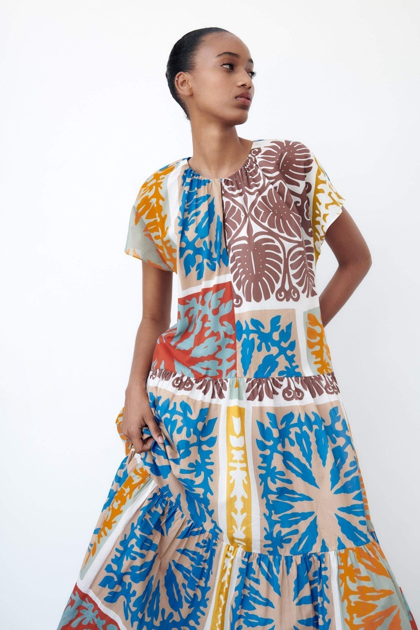 Lunaire | Robe Maxi Imprimée avec Motifs Uniques et Tissu de Haute Qualité pour Femmes