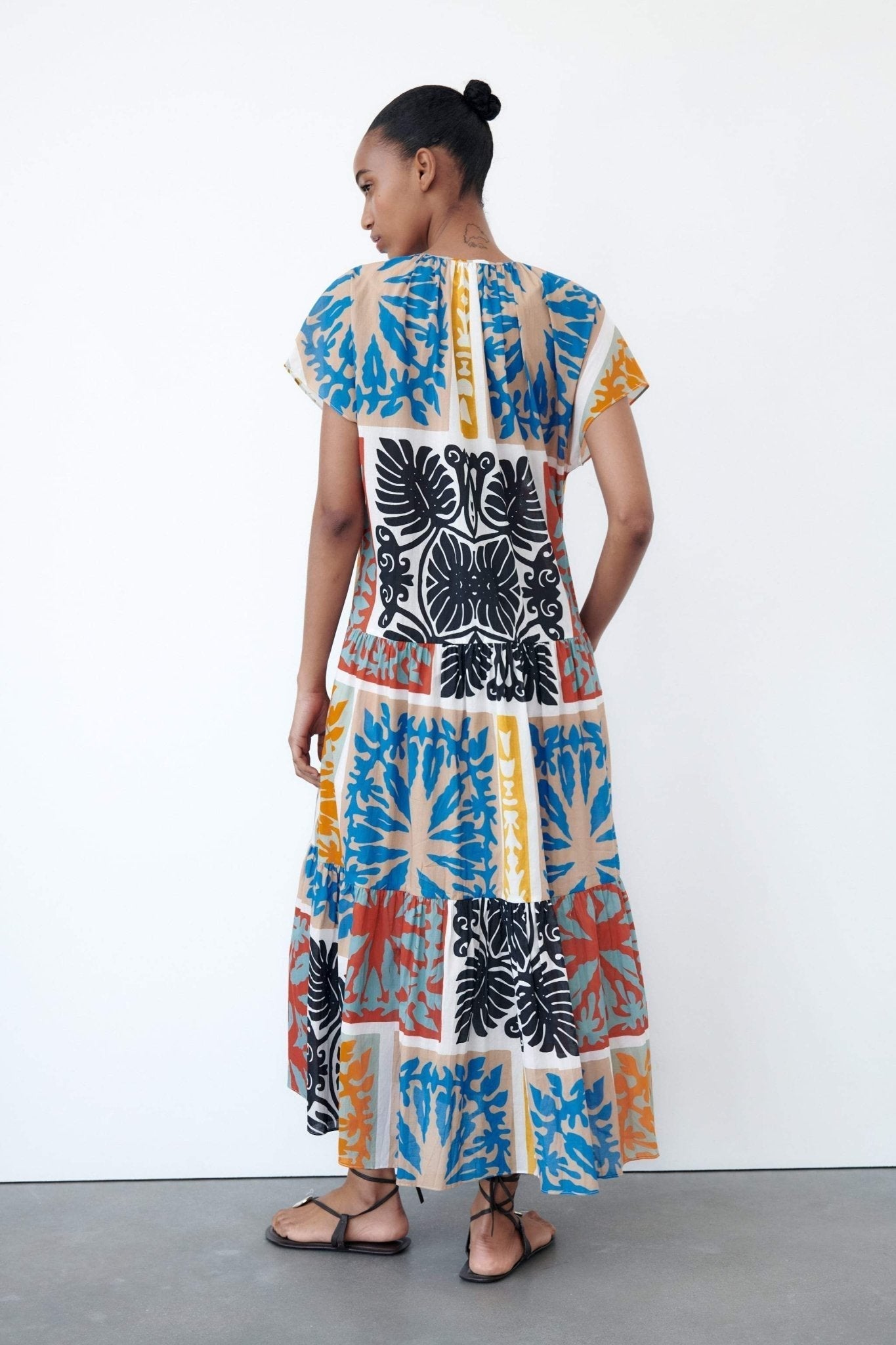 Lunaire | Robe Maxi Imprimée avec Motifs Uniques et Tissu de Haute Qualité pour Femmes