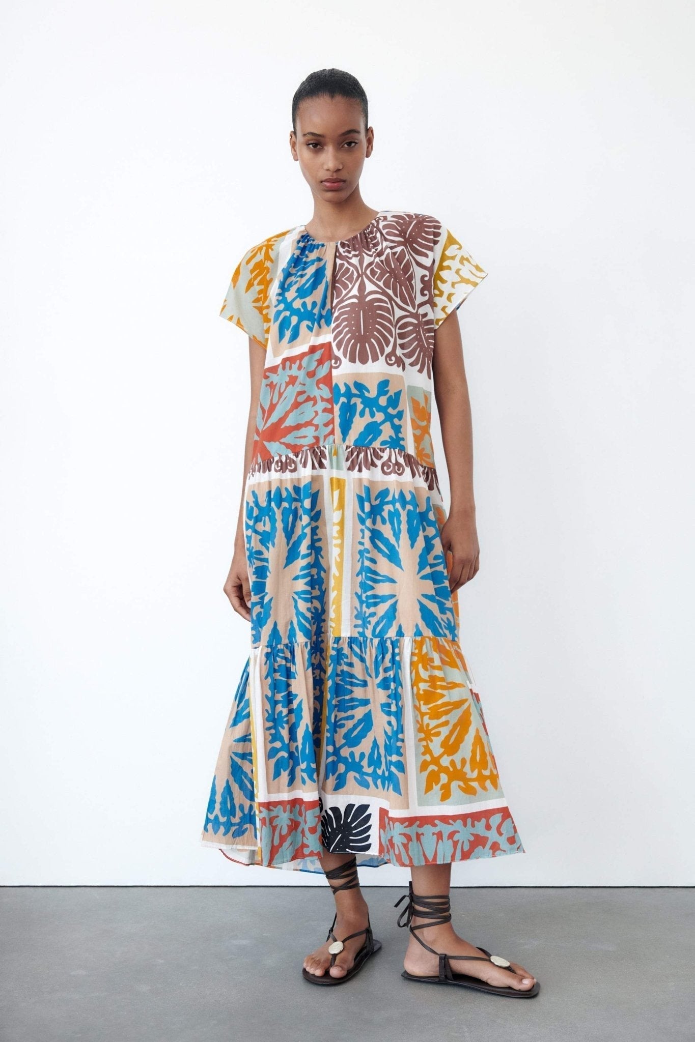 Lunaire | Robe Maxi Imprimée avec Motifs Uniques et Tissu de Haute Qualité pour Femmes
