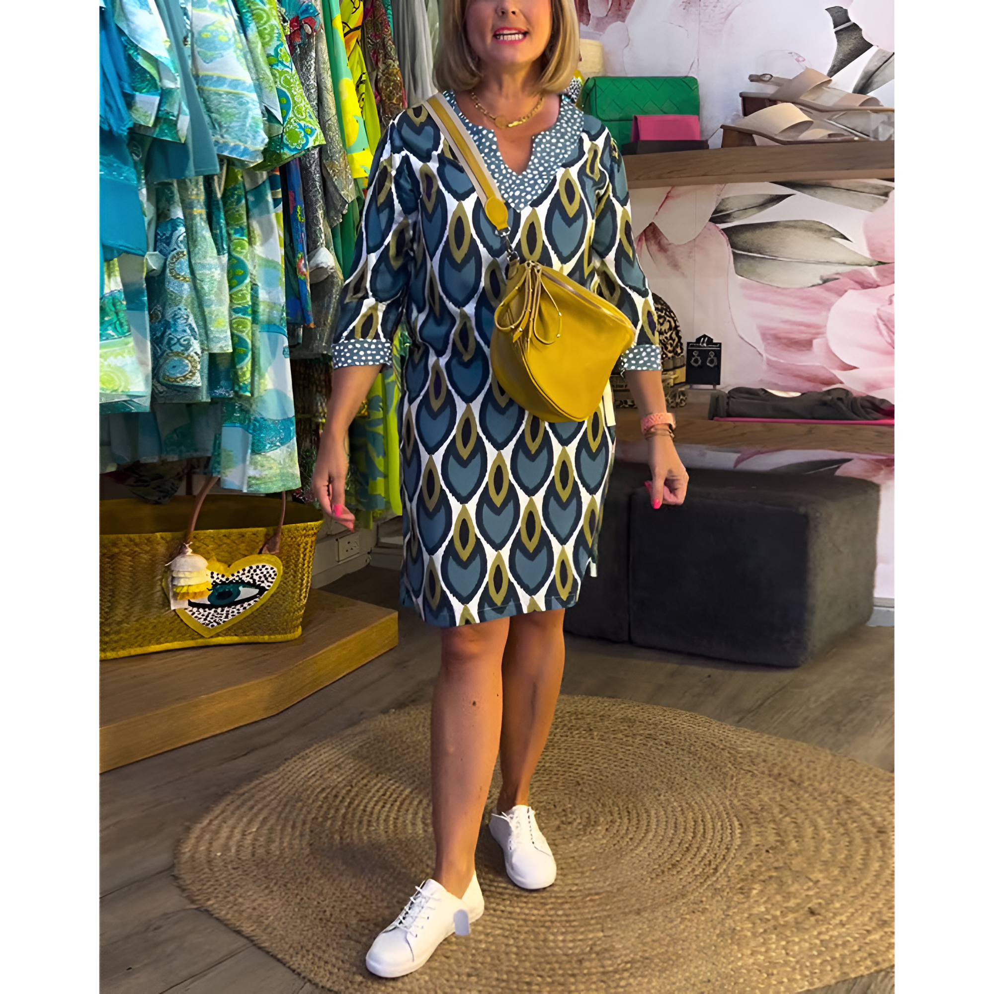 Léonie | Robe avec Motifs Uniques et Silhouette Élégante pour Femmes