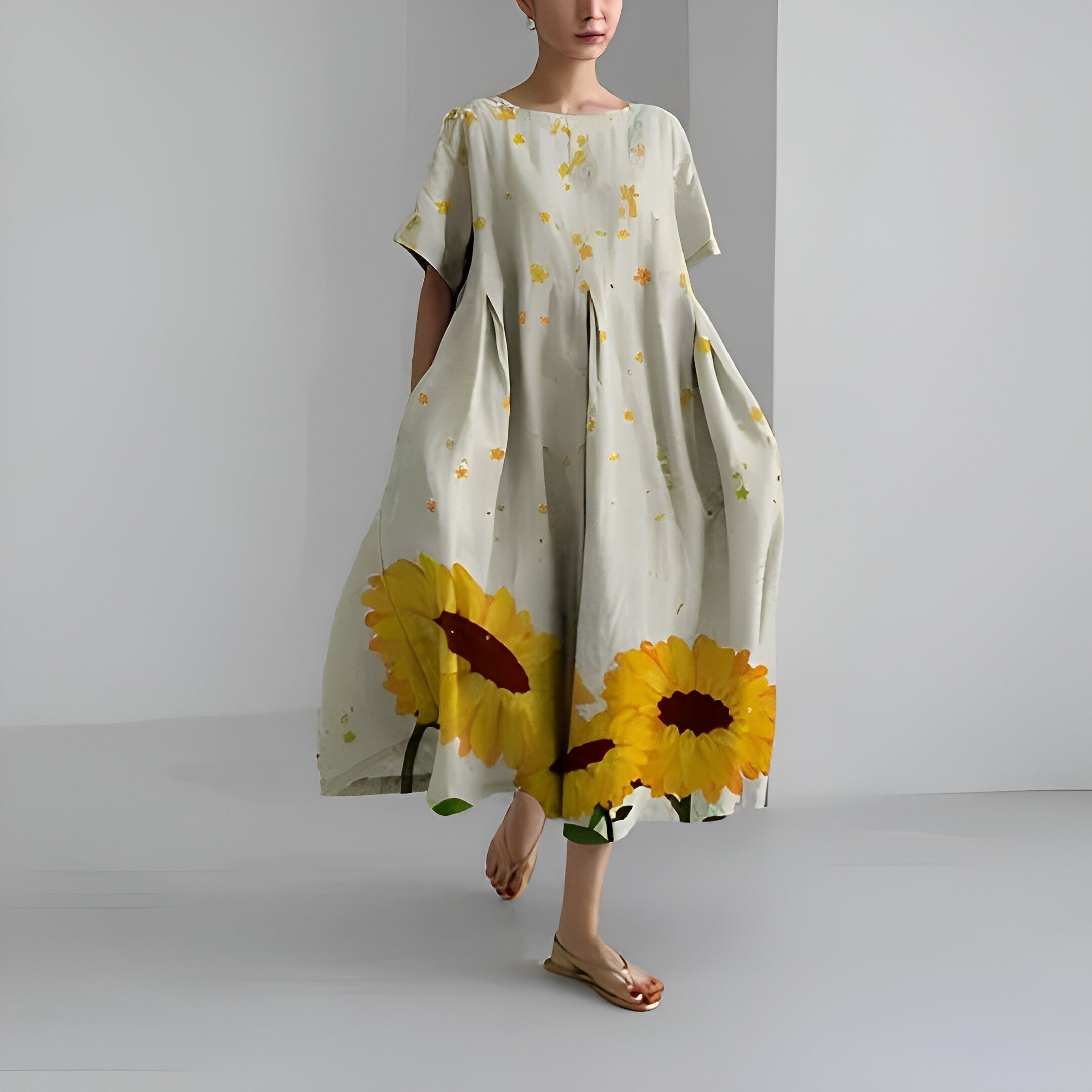 Lila | Robe Fleurie avec Tissu de Qualité et Motifs Uniques pour Femmes