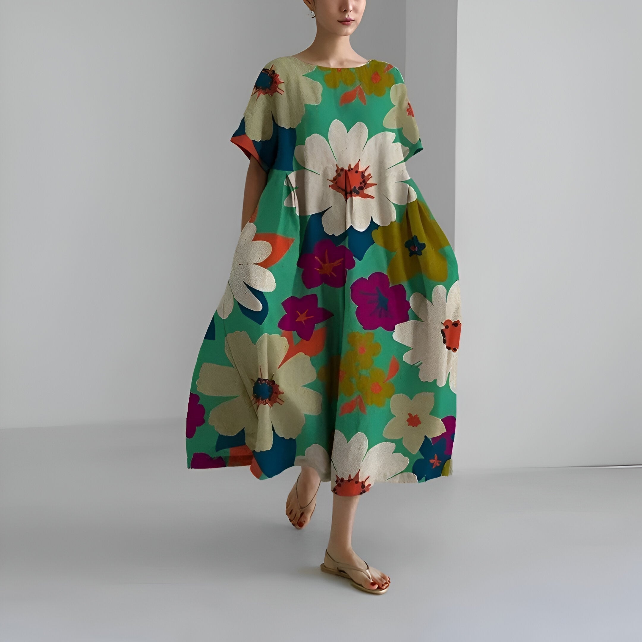 Lila | Robe Fleurie avec Tissu de Qualité et Motifs Uniques pour Femmes