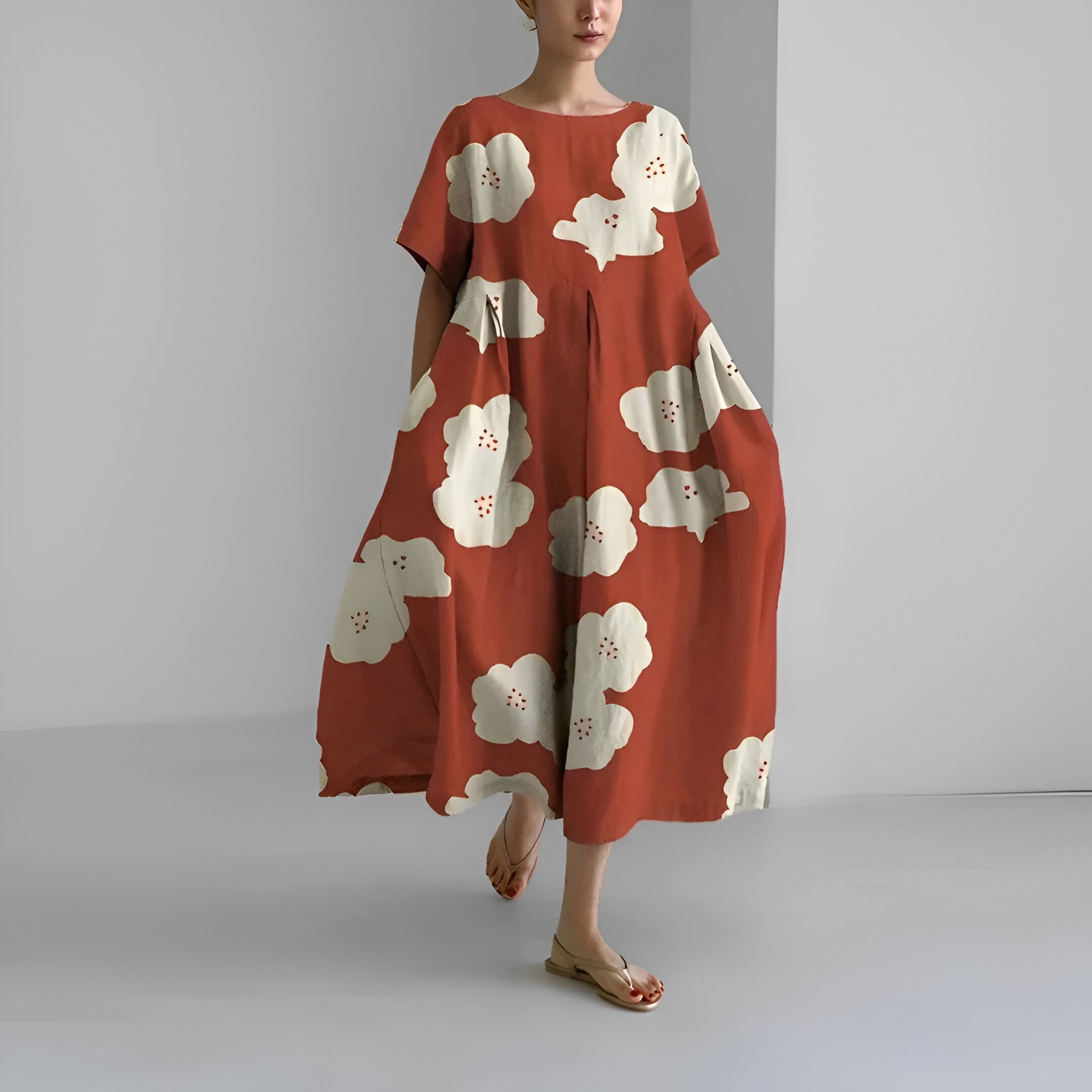 Lila | Robe Fleurie avec Tissu de Qualité et Motifs Uniques pour Femmes