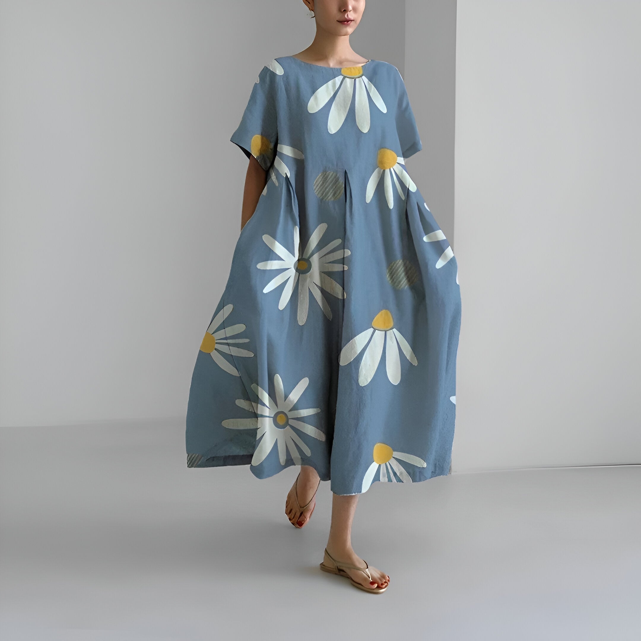 Lila | Robe Fleurie avec Tissu de Qualité et Motifs Uniques pour Femmes