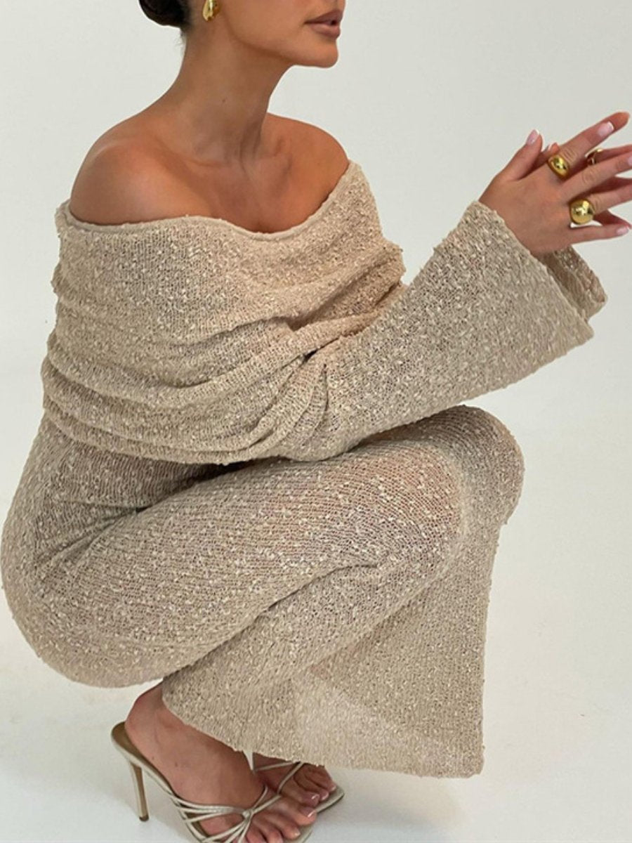 Lunaire | Robe Maxi sans Bretelles avec Tissus de Qualité et Motifs Uniques pour Femmes