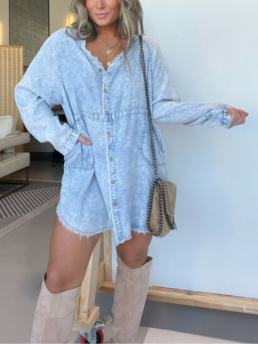 Léonie | Jupe en Jean Ample avec Détails Élégants pour Femmes