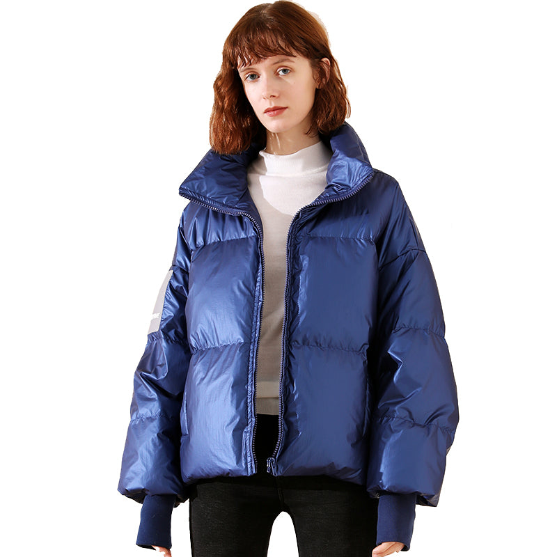Lunaire | Doudoune Oversize avec Éclat Métallique et Isolation Exceptionnelle pour Femmes