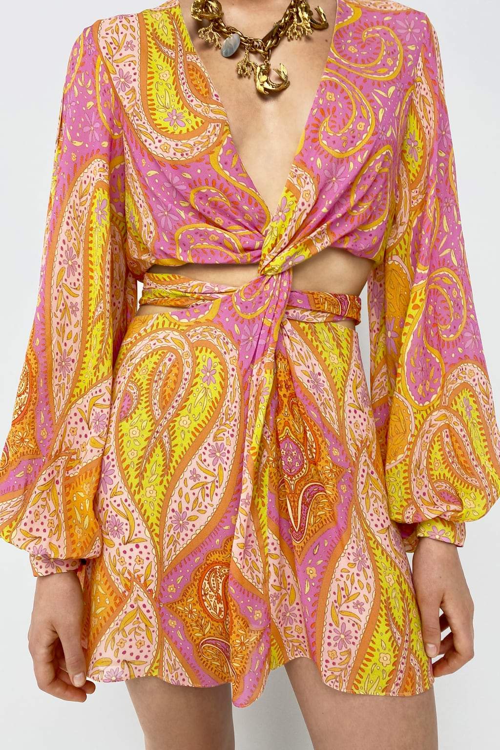 Céleste | Mini-robe avec Motifs Uniques et Détails Élégants pour Femmes