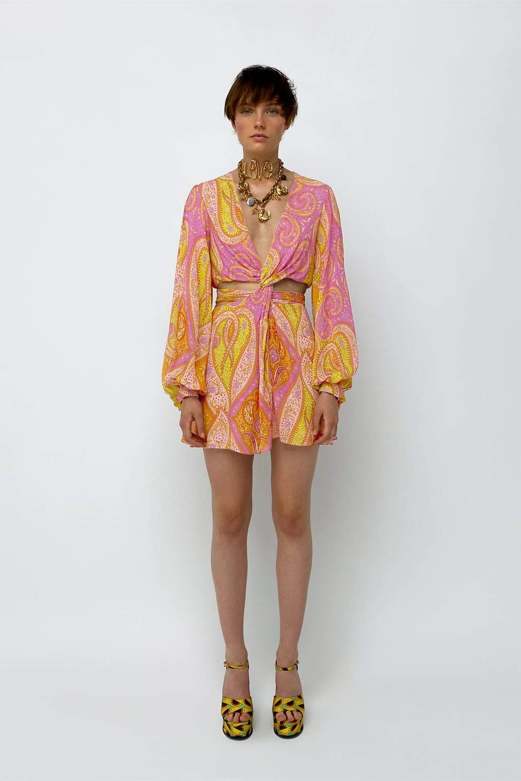 Céleste | Mini-robe avec Motifs Uniques et Détails Élégants pour Femmes