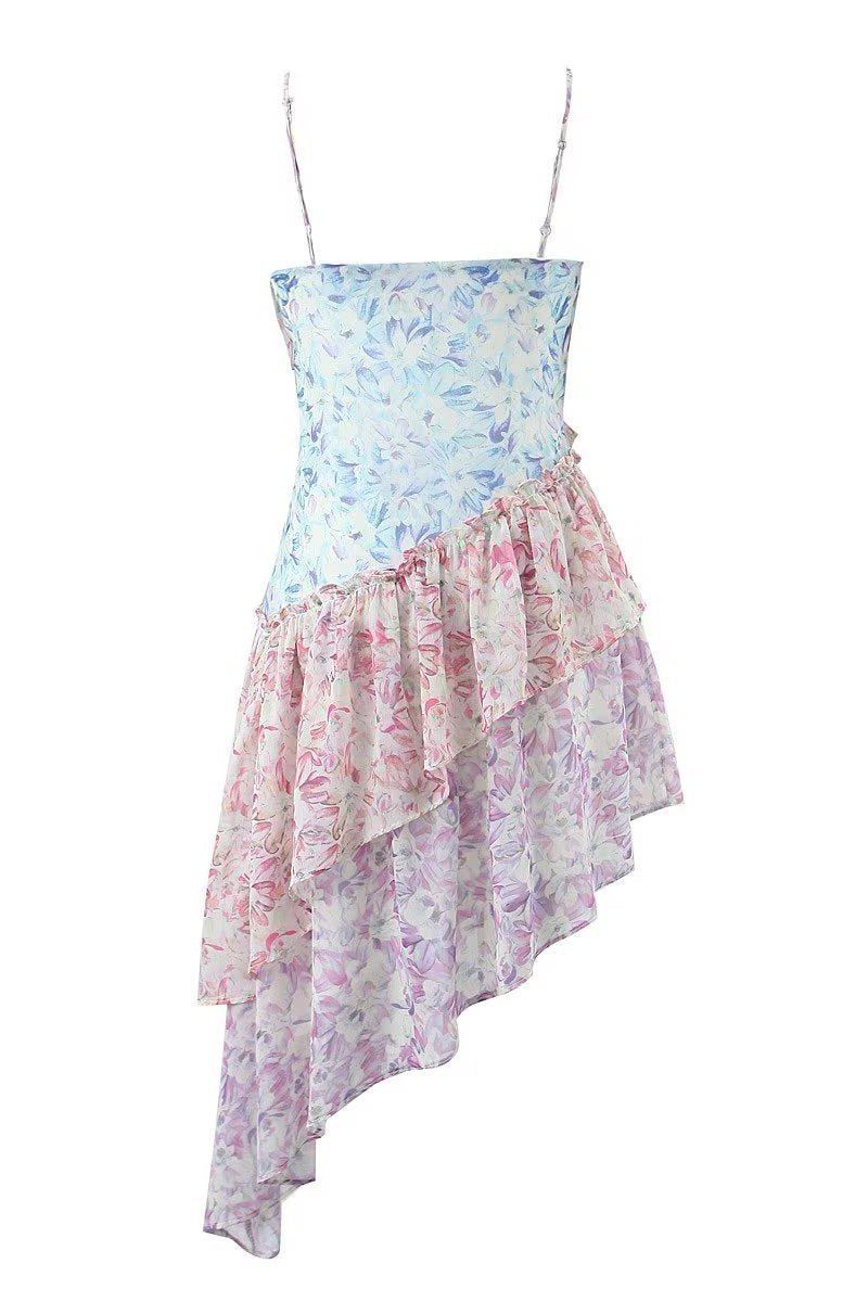 Lysandra | Robe à volants avec Motifs Floraux Uniques et Tissus de Haute Qualité pour Femmes