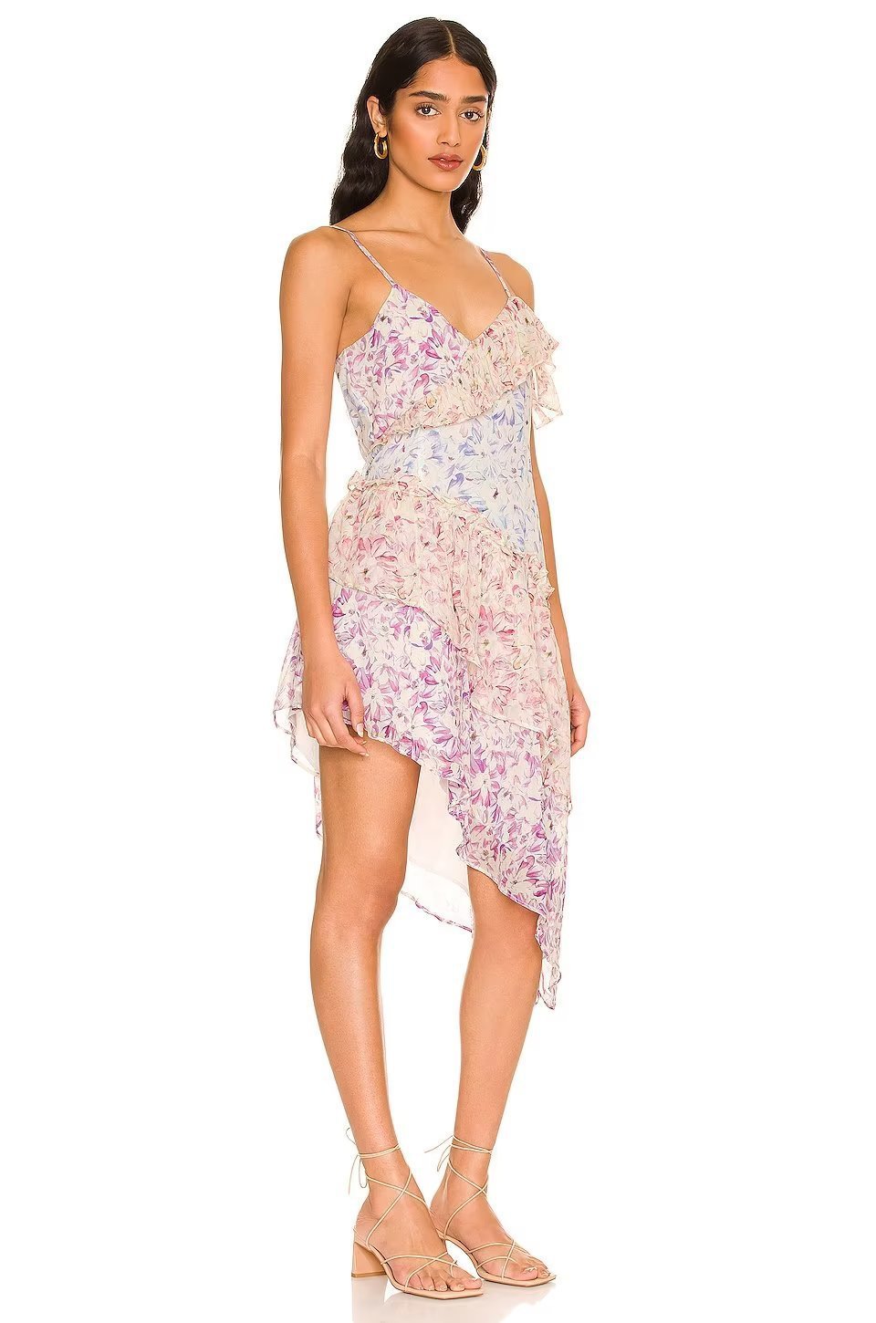 Lysandra | Robe à volants avec Motifs Floraux Uniques et Tissus de Haute Qualité pour Femmes