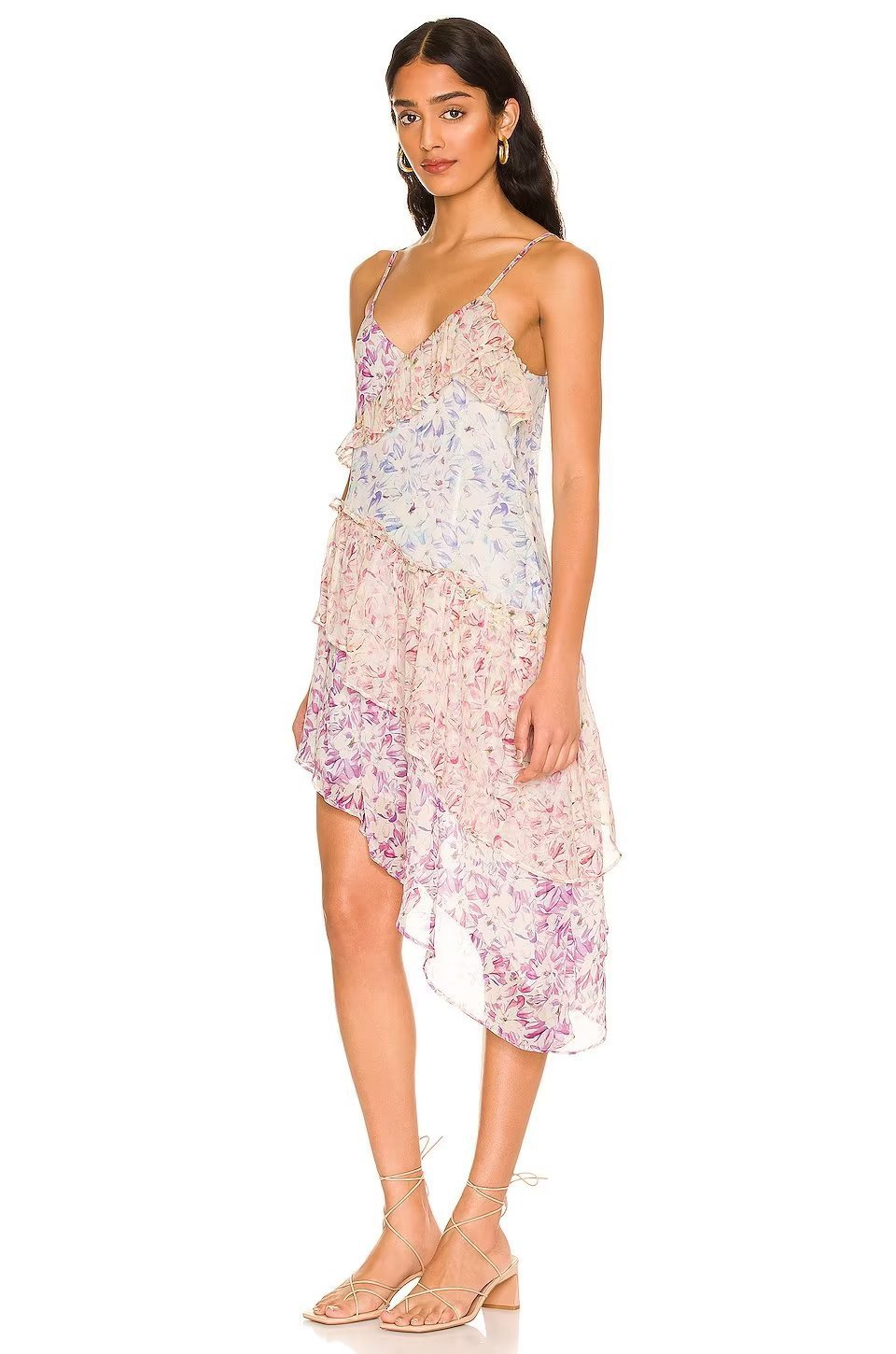 Lysandra | Robe à volants avec Motifs Floraux Uniques et Tissus de Haute Qualité pour Femmes