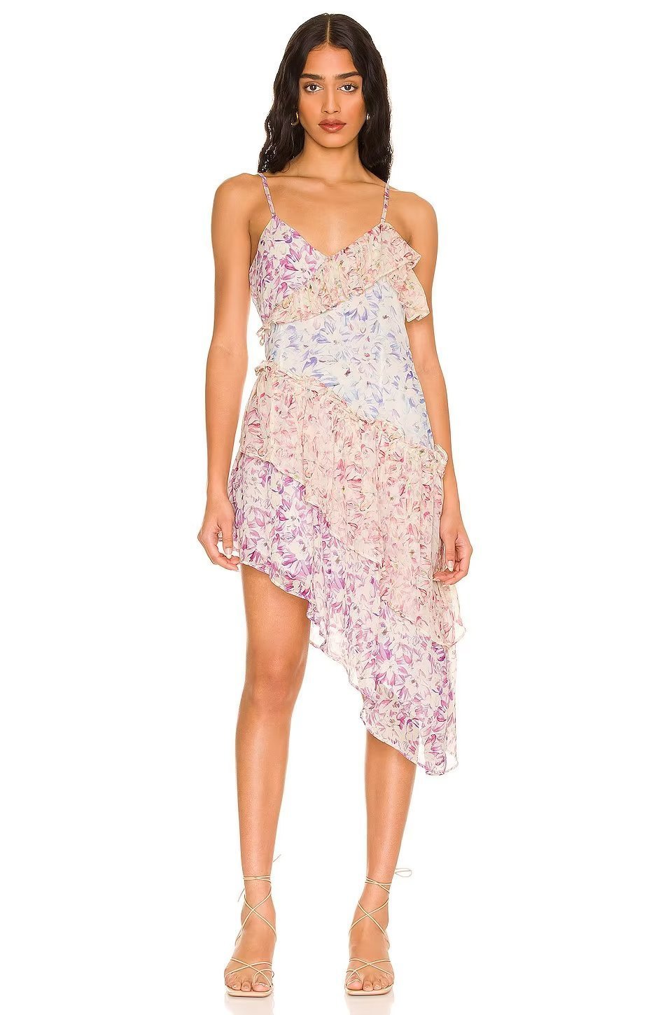 Lysandra | Robe à volants avec Motifs Floraux Uniques et Tissus de Haute Qualité pour Femmes