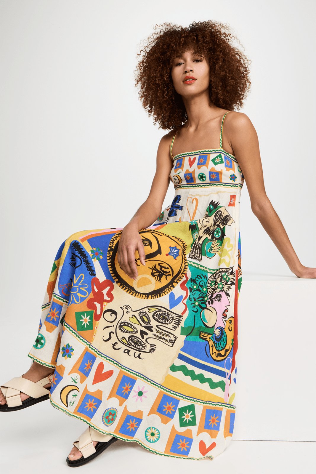 Lysandra | Robe Midi Imprimée avec Tissus de Haute Qualité et Silhouette Élégante pour Femmes