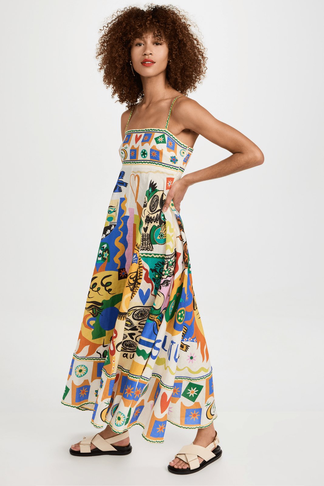 Lysandra | Robe Midi Imprimée avec Tissus de Haute Qualité et Silhouette Élégante pour Femmes