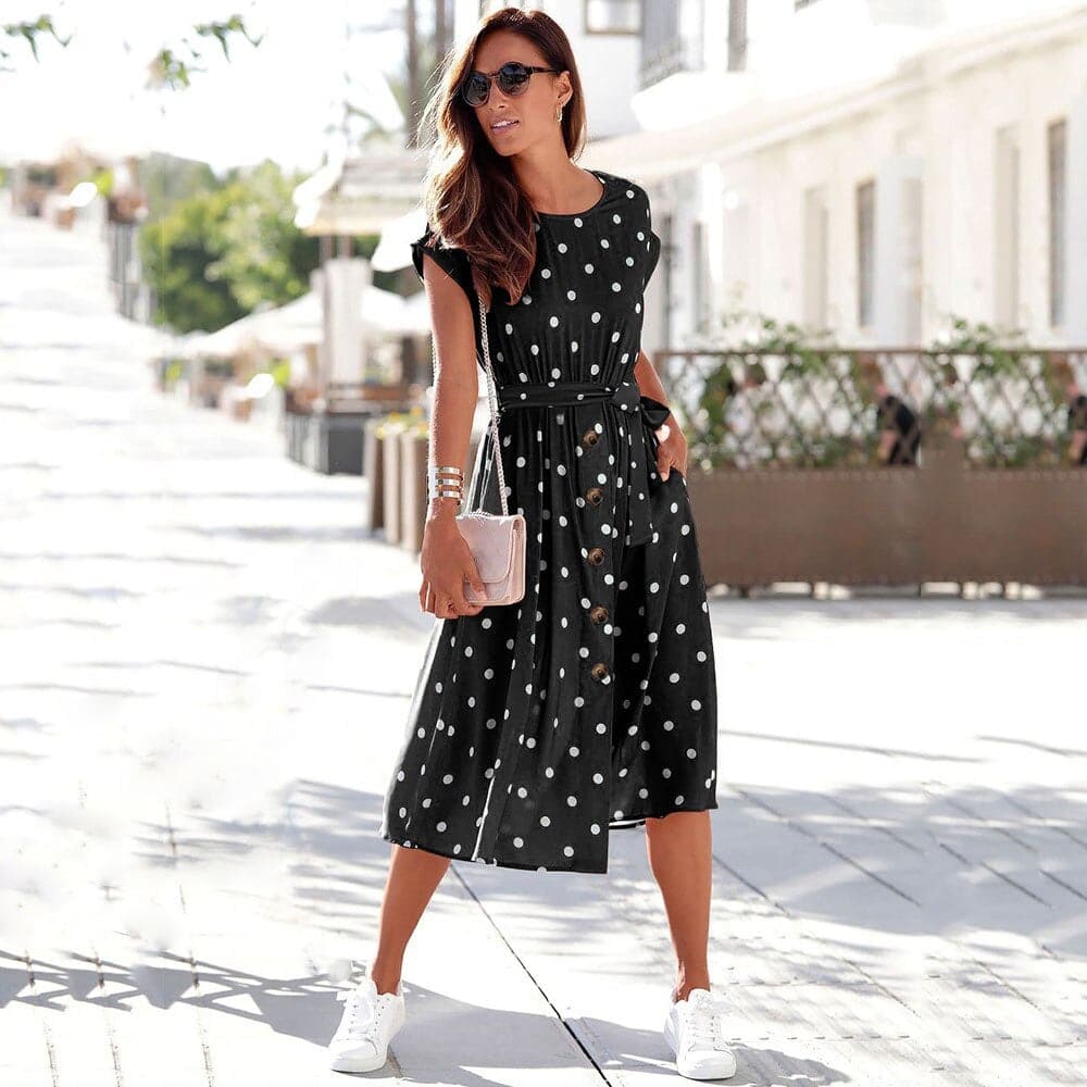 Romane - Élégante Robe à Pois