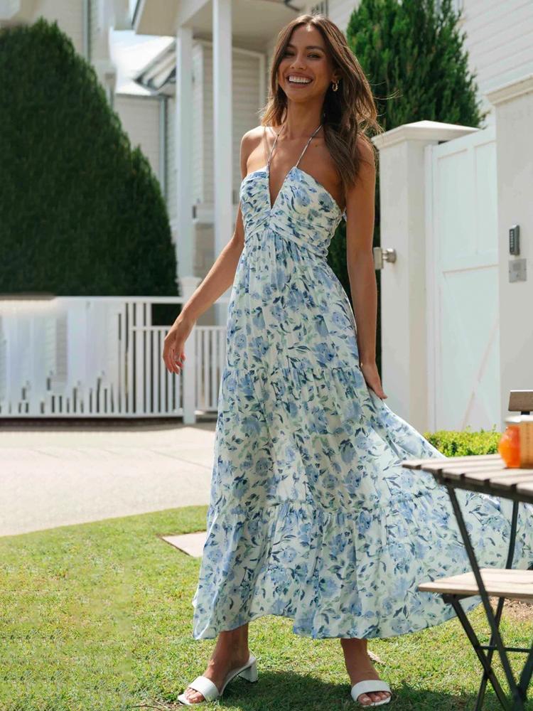 Isabelle | Robe Maxi à Fleurs avec Tissu de Haute Qualité et Silhouette Élégante pour Femmes