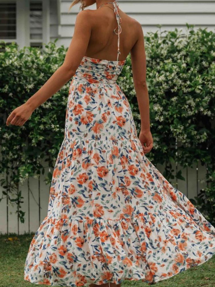 Isabelle | Robe Maxi à Fleurs avec Tissu de Haute Qualité et Silhouette Élégante pour Femmes