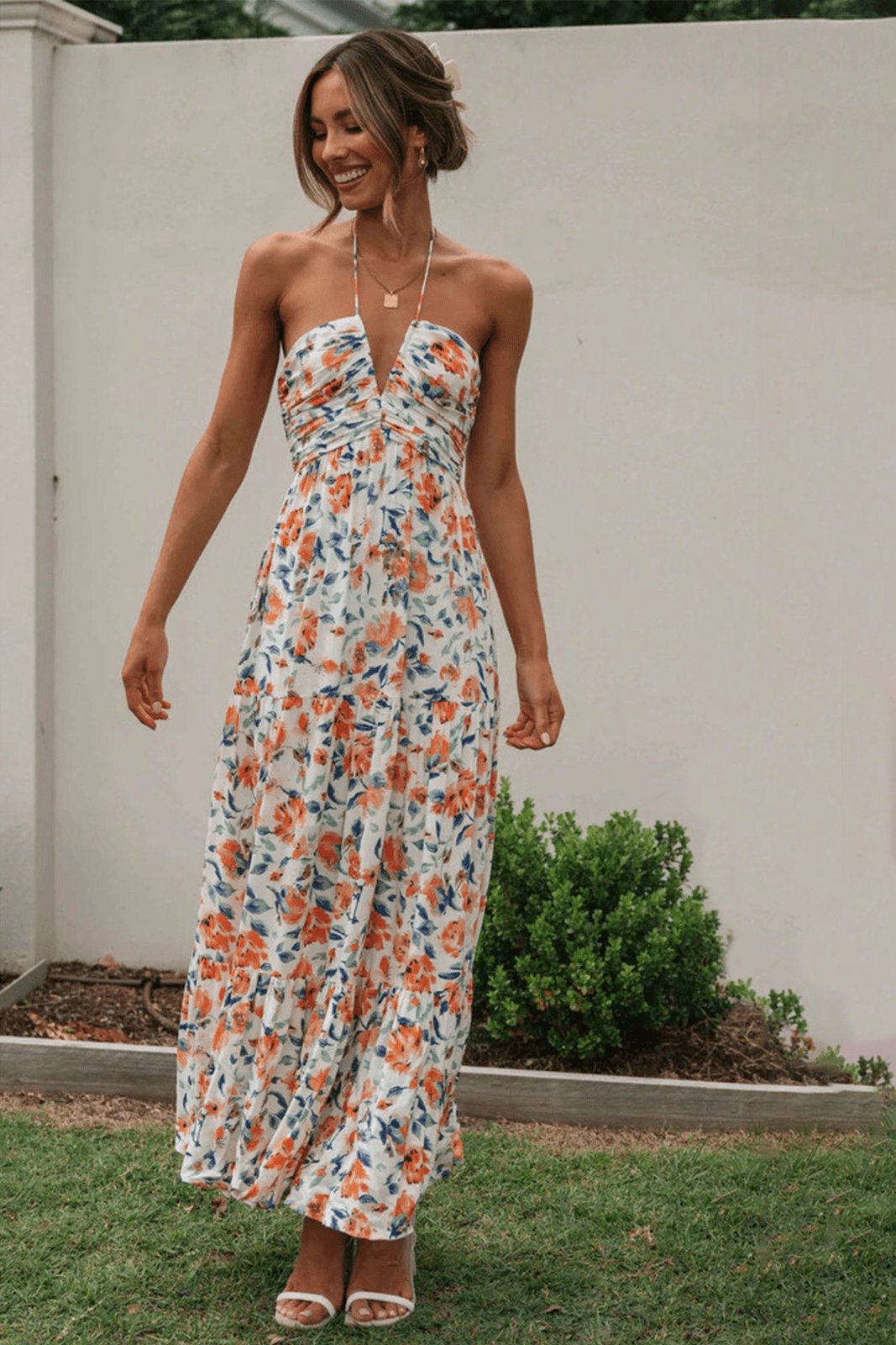 Isabelle | Robe Maxi à Fleurs avec Tissu de Haute Qualité et Silhouette Élégante pour Femmes