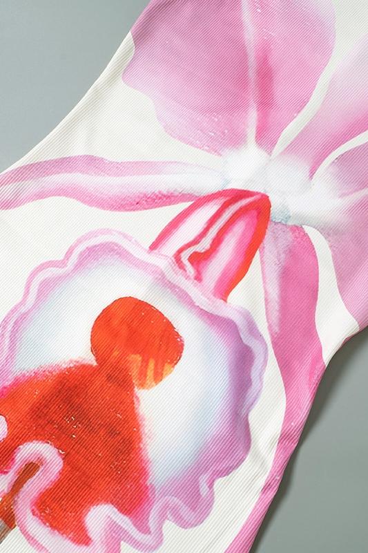 Mara | Robe Maxi avec Imprimé Floral et Col Roulé pour Femmes