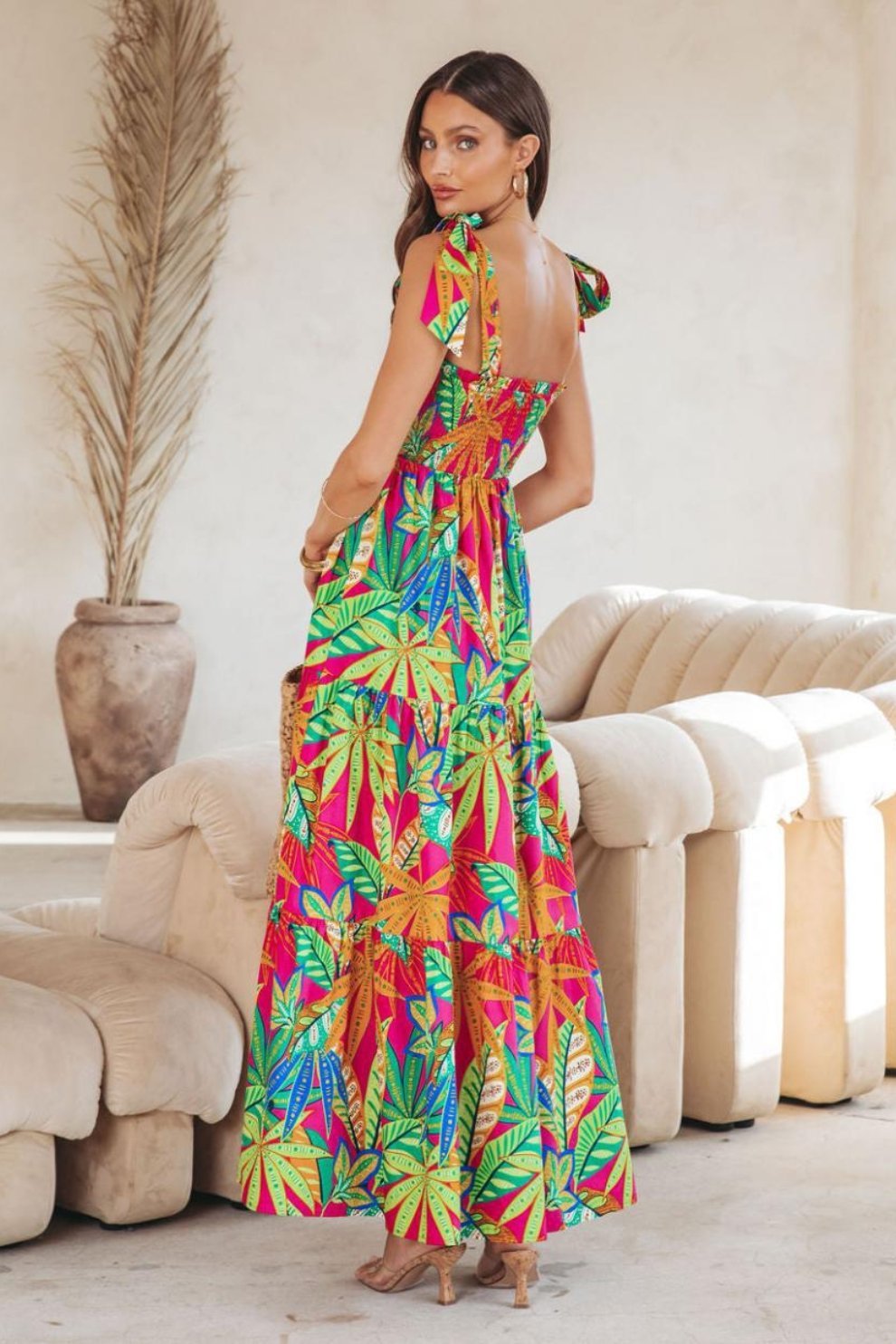 Alyssa | Robe maxi plissée avec motifs uniques et élégants pour femmes