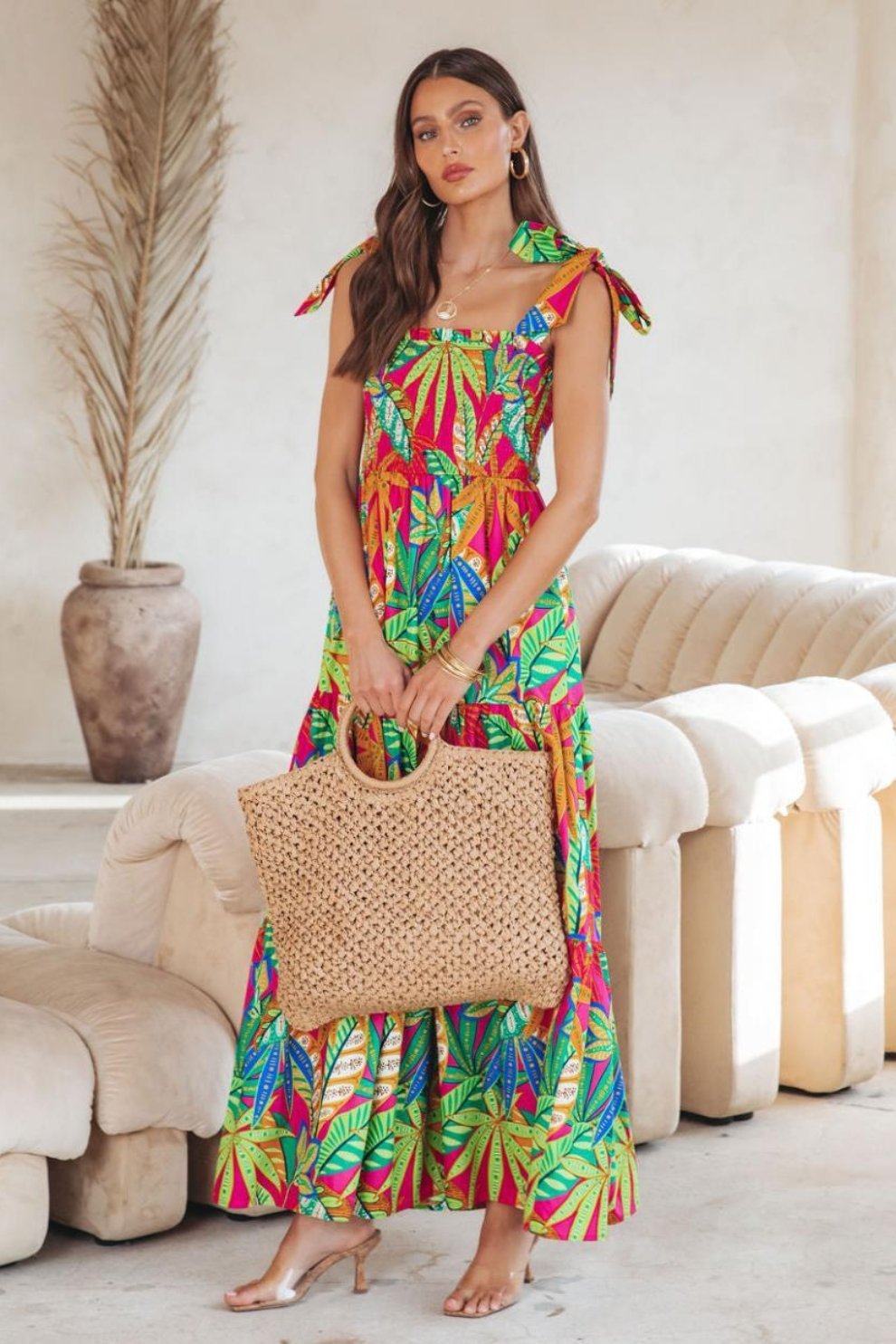 Alyssa | Robe maxi plissée avec motifs uniques et élégants pour femmes