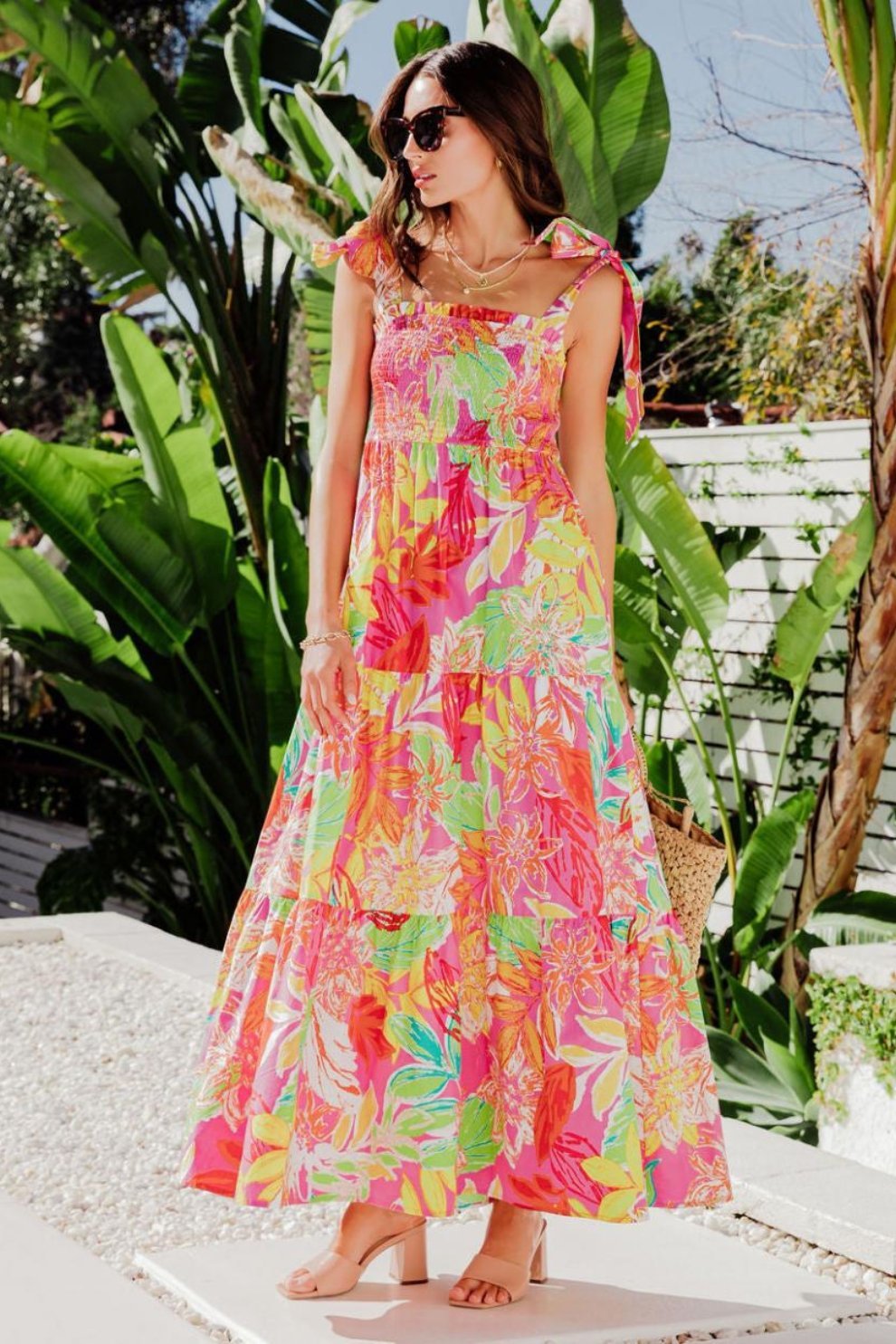 Alyssa | Robe maxi plissée avec motifs uniques et élégants pour femmes