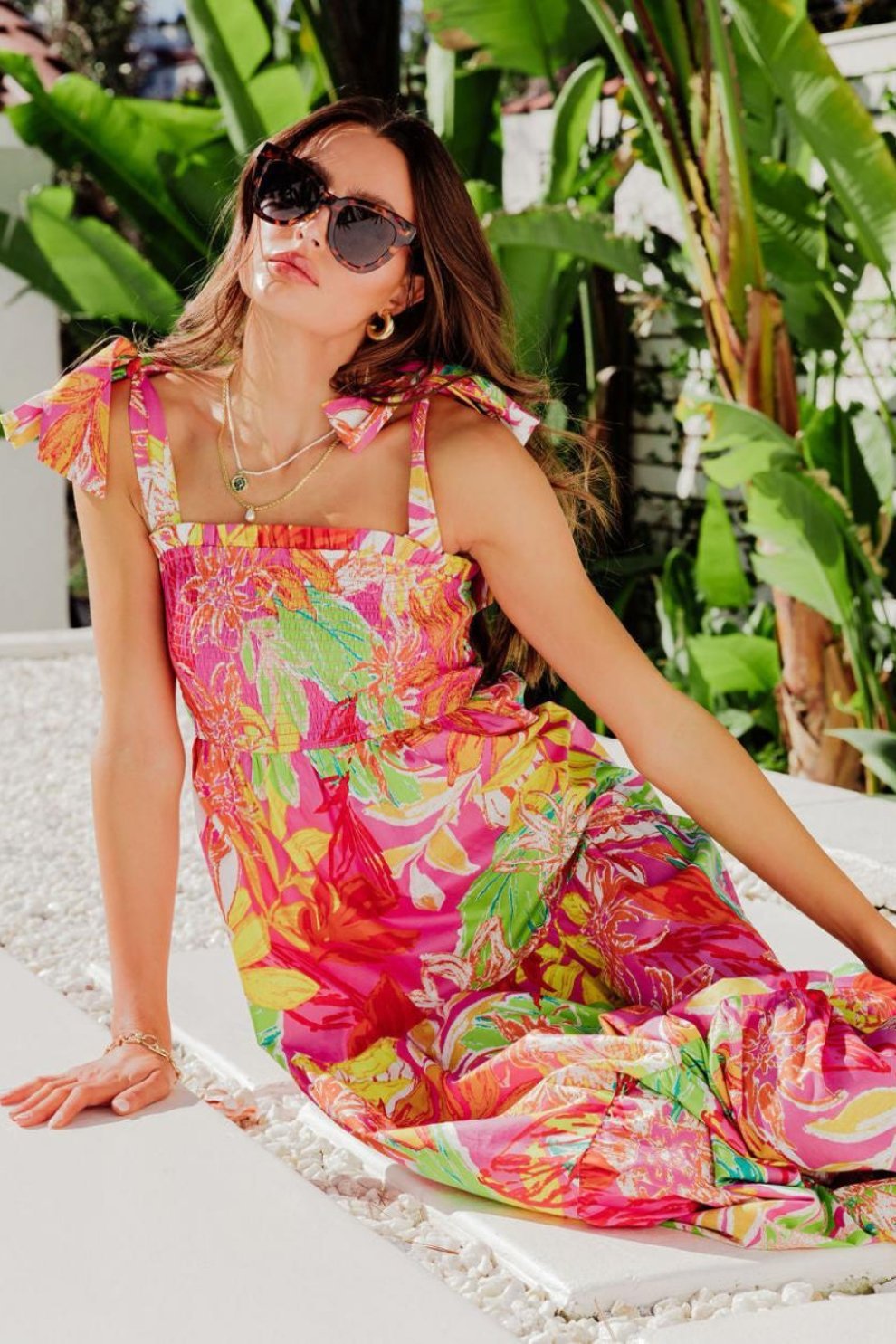 Alyssa | Robe maxi plissée avec motifs uniques et élégants pour femmes
