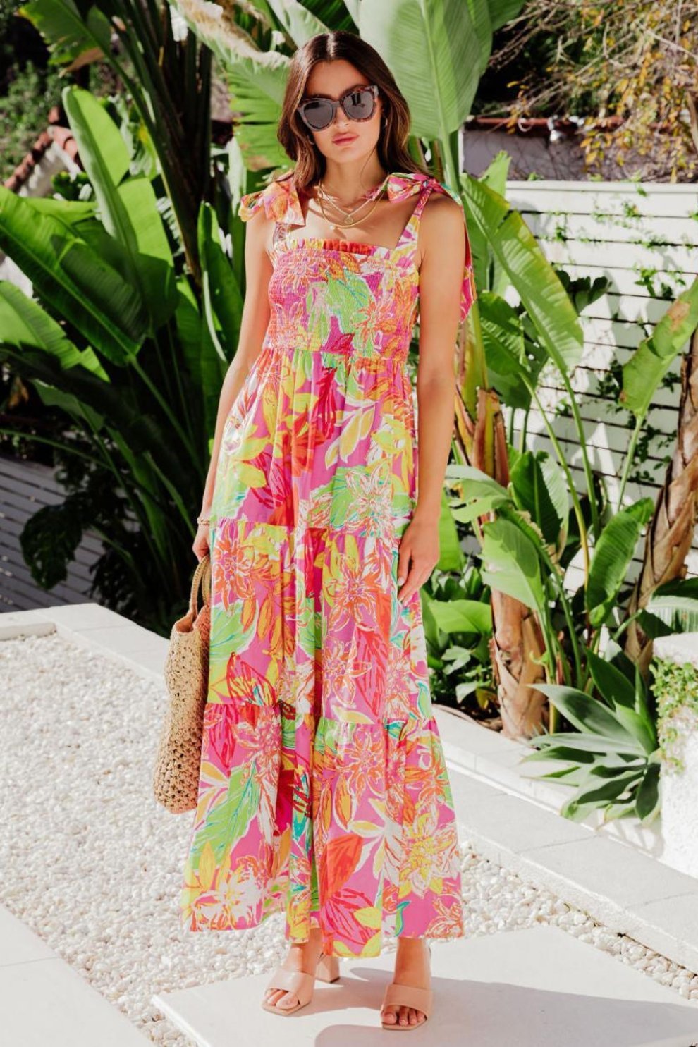 Alyssa | Robe maxi plissée avec motifs uniques et élégants pour femmes