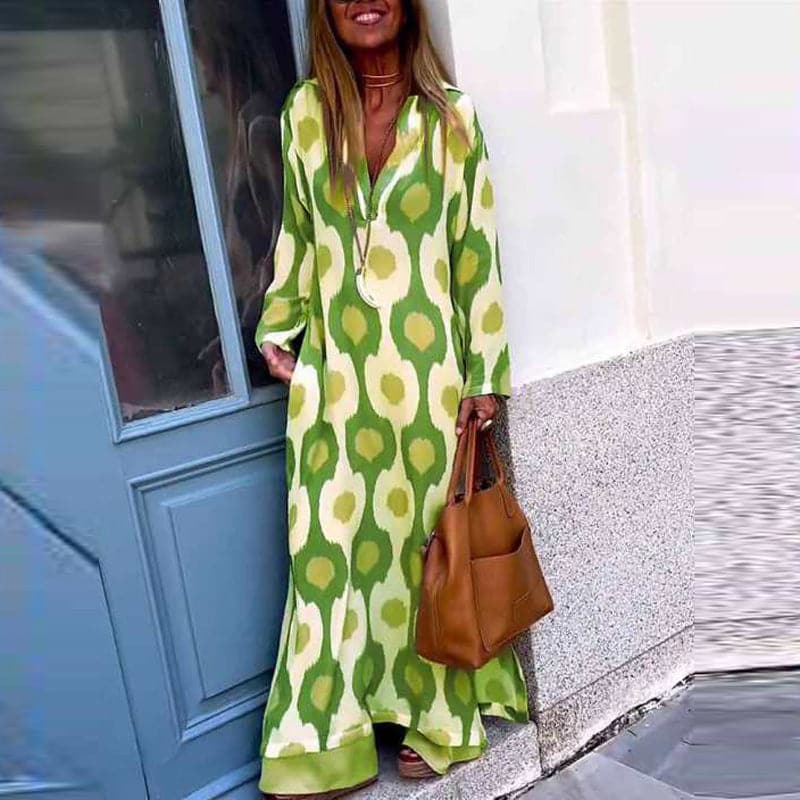 Kimberly - Robe longue tendance avec motif élégant