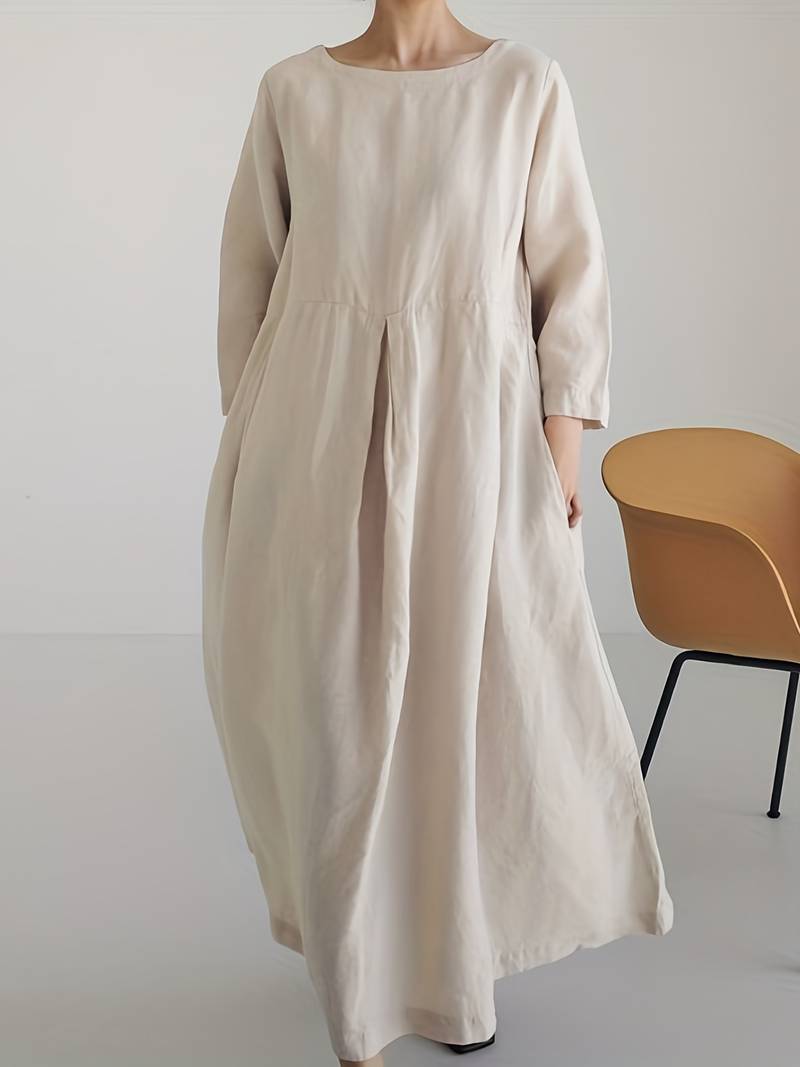 Alyssa | Robe Longue Ample avec Motifs Élégants pour Femmes