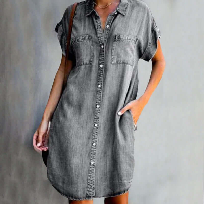 Soleil | Robe en Jean avec Confort Élégant et Style Polyvalent pour Femmes