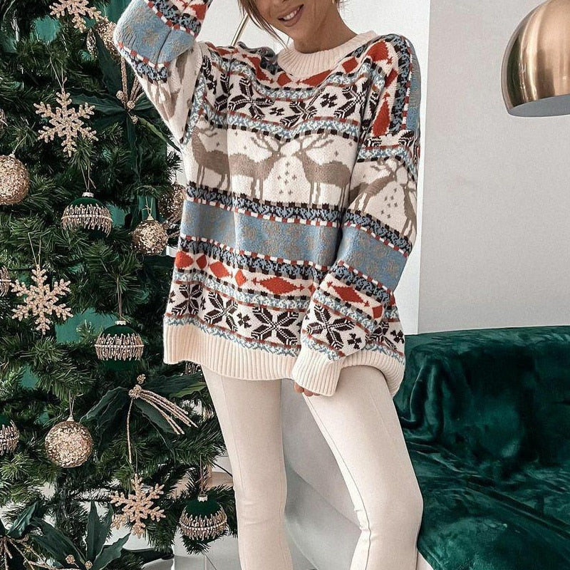 Céleste | Pull avec Détails Festifs et Douceur Confortable pour Noël