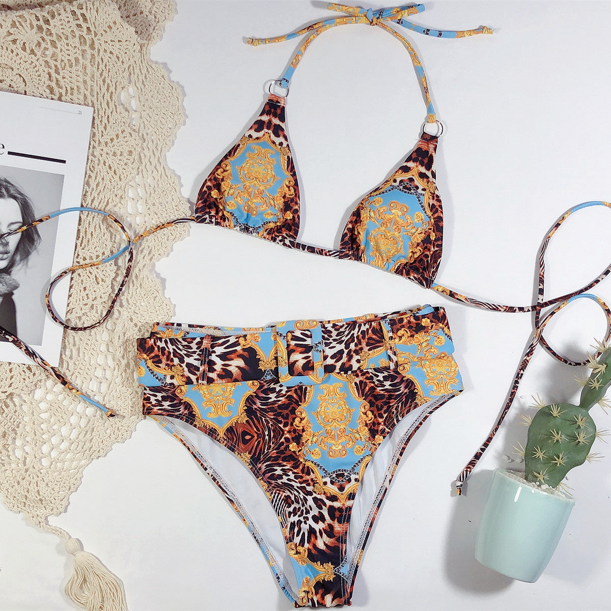 Alya | Bikini dos-nu avec Tissu Luxueux et Bretelles Réglables pour Femmes