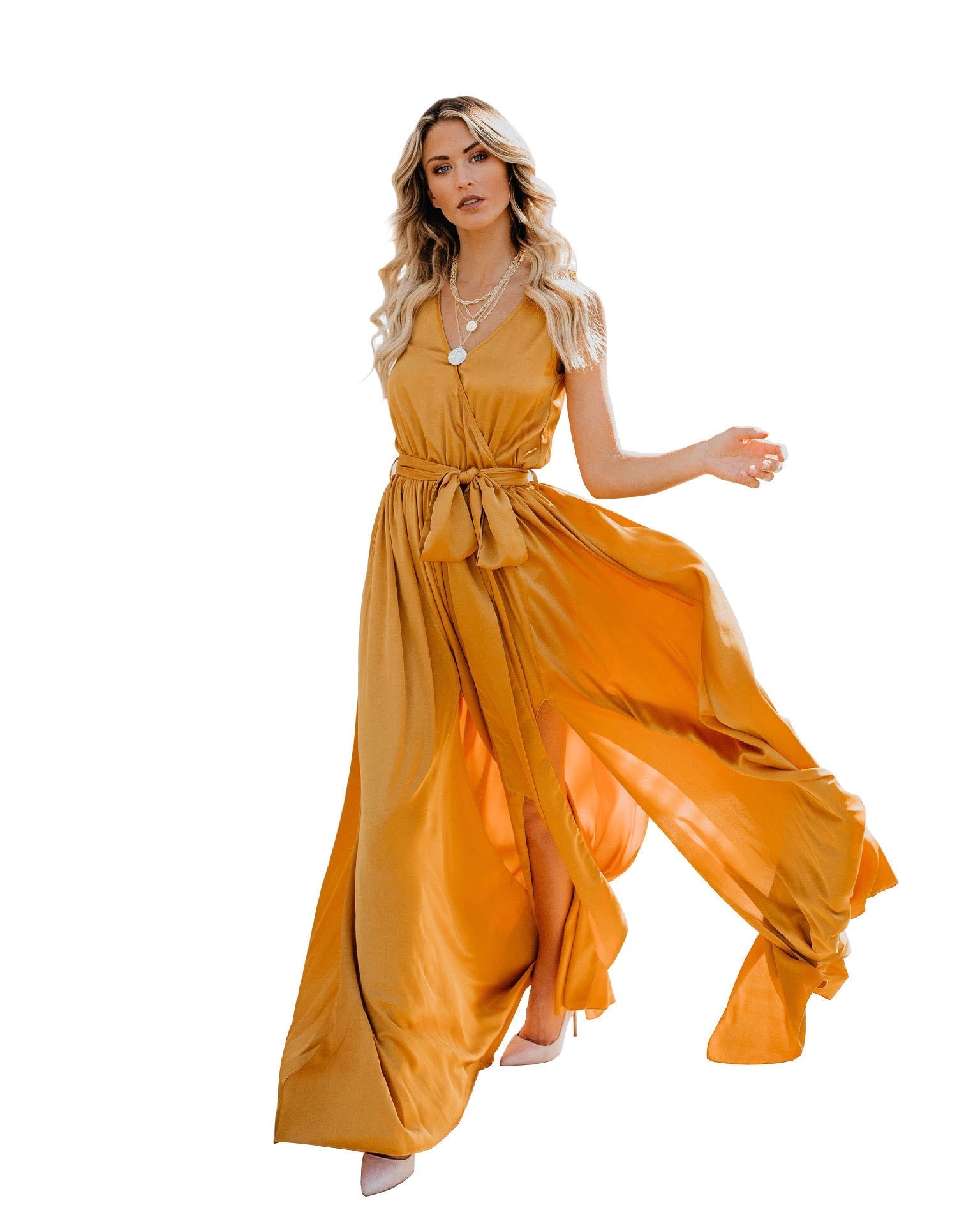 Amarante | Robe longue sans manches