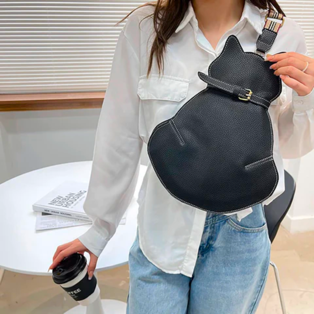 Mimi | Sac à chat en cuir avec Design Unique et Rangement Spacieux pour Amoureux des Chats