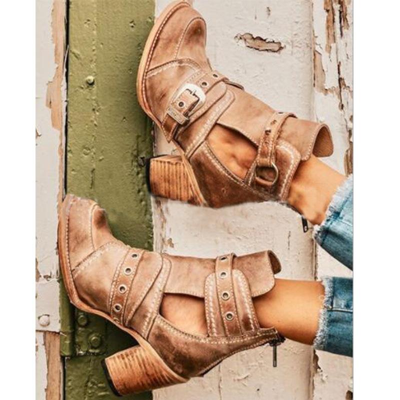 Pauline Laurent® | Bottes Rétro à Boucles pour Femmes