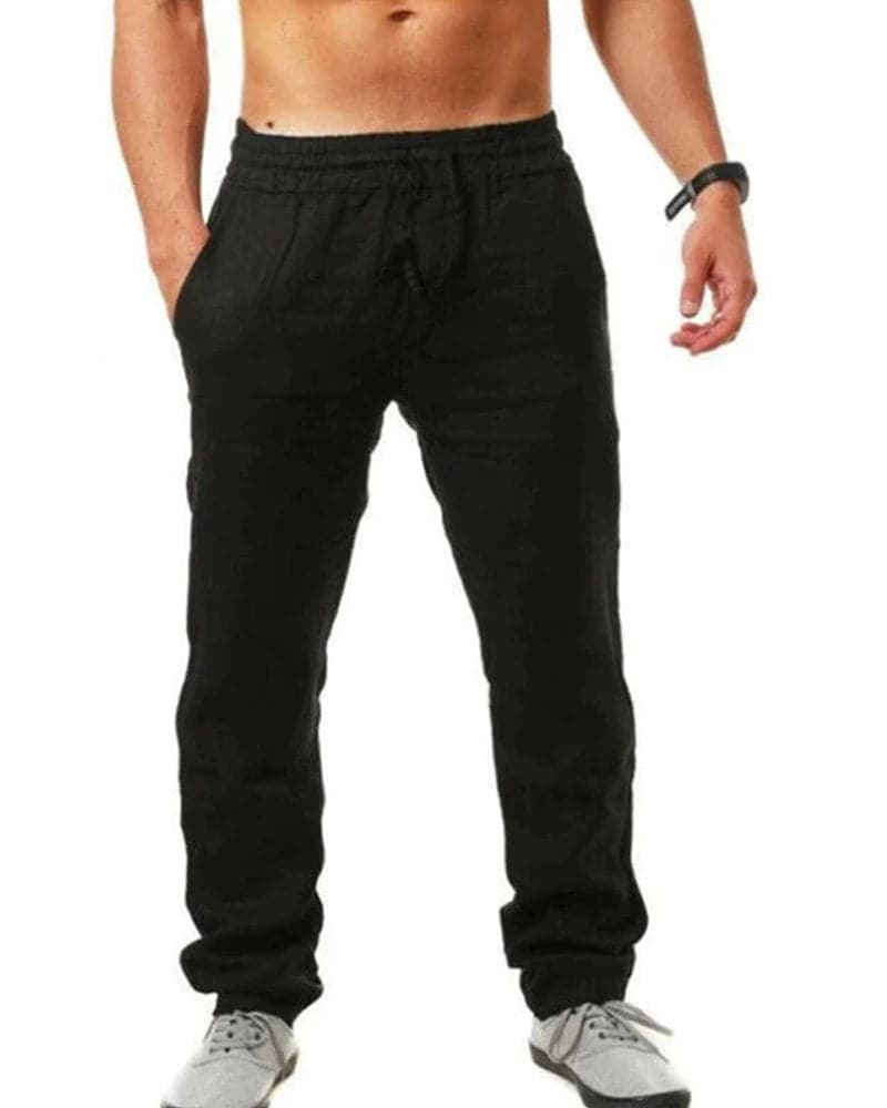 Vincen - Pantalon en coton respirant uni