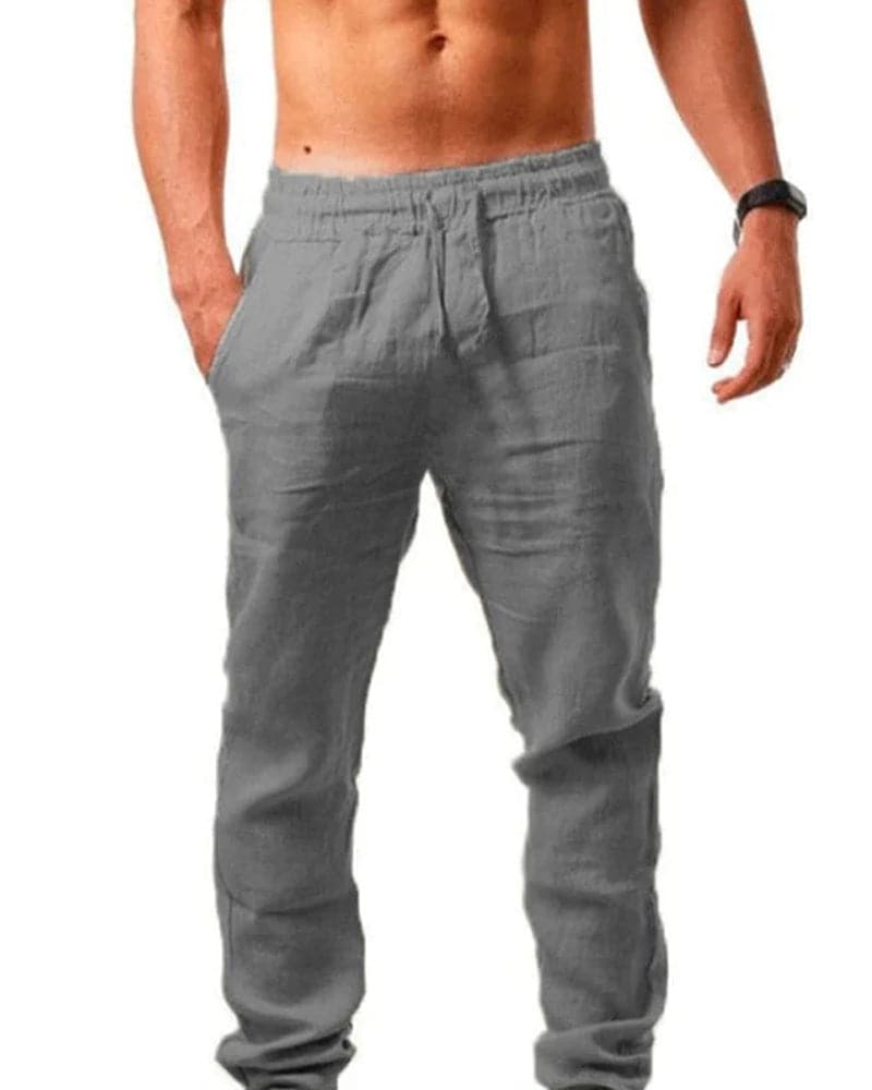 Vincen - Pantalon en coton respirant uni