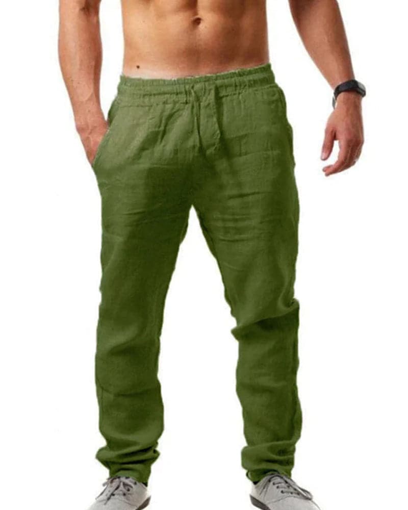 Vincen - Pantalon en coton respirant uni