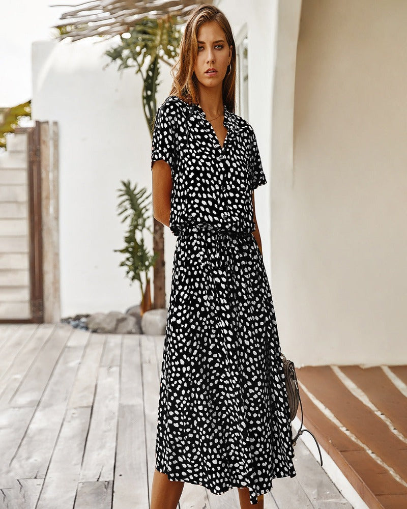 Celeste | Robe à pois avec Confort Optimal et Élégance Glamour pour Femmes