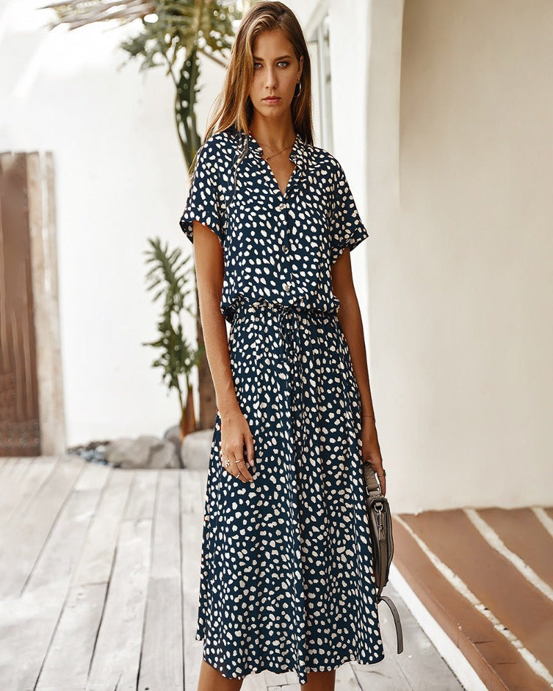 Celeste | Robe à pois avec Confort Optimal et Élégance Glamour pour Femmes