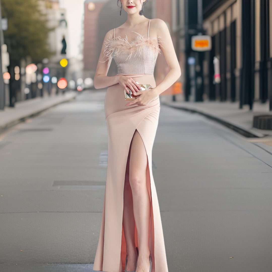 Célestine | Robe de Soirée Longue avec Élégance Intemporelle et Silhouette Flatteuse pour Femmes