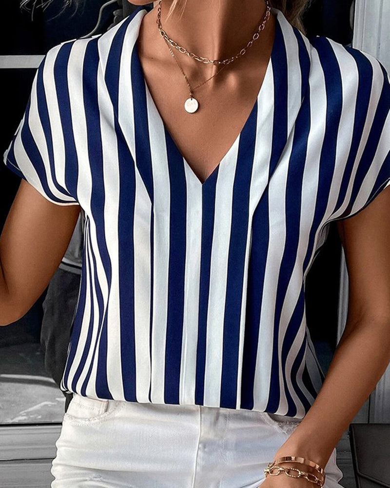 Léonie | Blouse d'été à rayures avec Coupe Légère et Confortable pour Femme