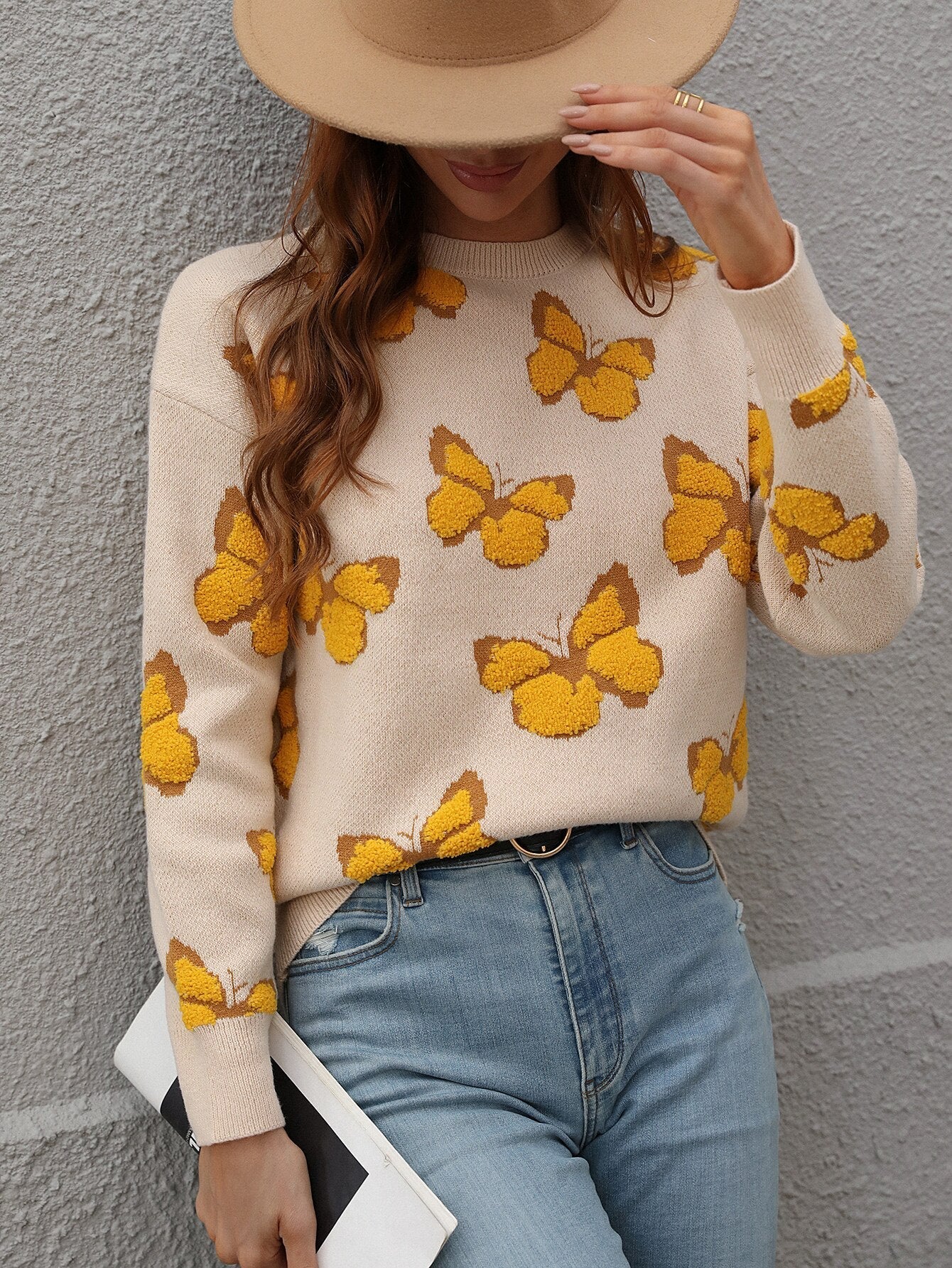 Lysandra | Pull à Motif Papillon avec Style Élégant pour Femmes