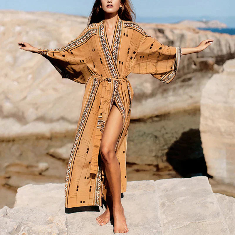 Bellevo | Kimono boho imprimé pour la plage