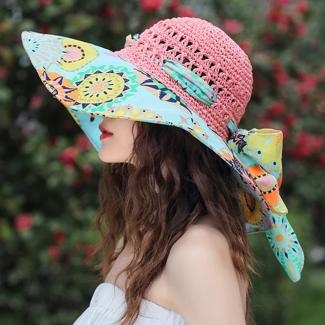 Céleste | Chapeau de Paille Élégant avec Protection Solaire pour Femmes