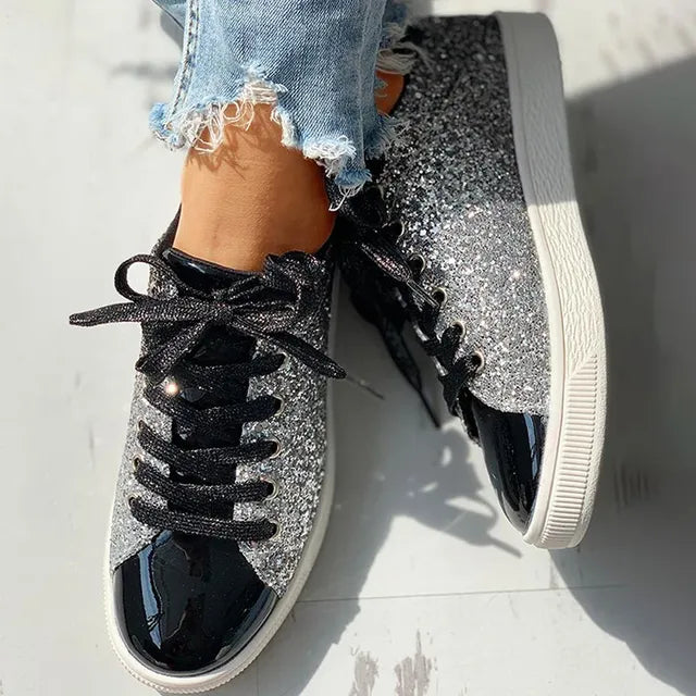 Bellevo | Chaussures de luxe décontractées à paillettes pour femmes