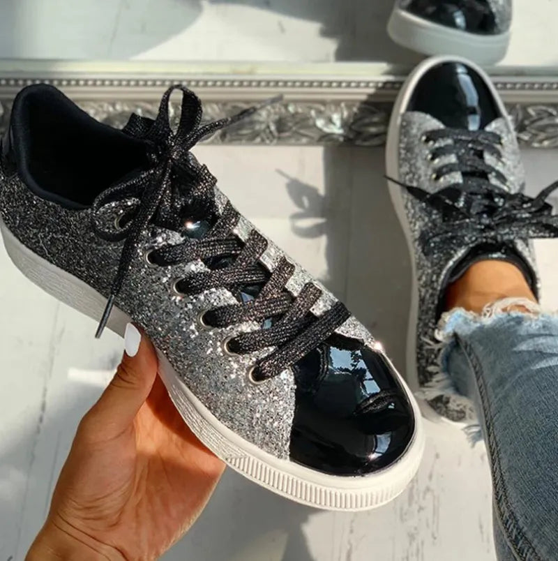 Bellevo | Chaussures de luxe décontractées à paillettes pour femmes