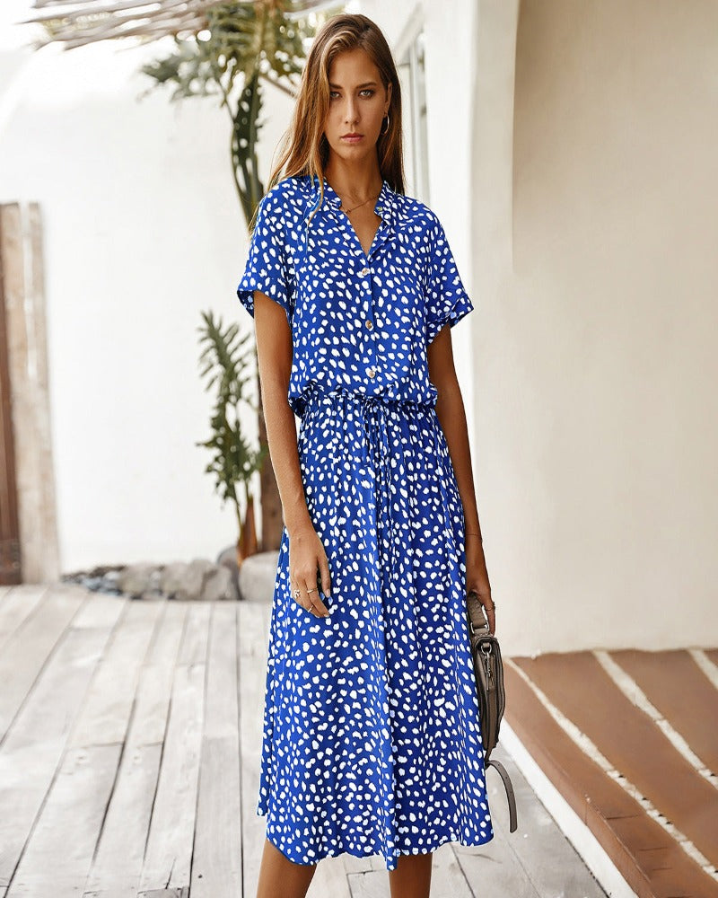 Celeste | Robe à pois avec Confort Optimal et Élégance Glamour pour Femmes